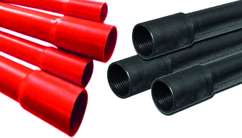 لوله فولادی مشکی یا قرمز (رنگی)