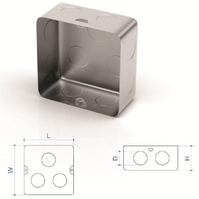 قوطی فلزی 7*7 گالوانیزه 