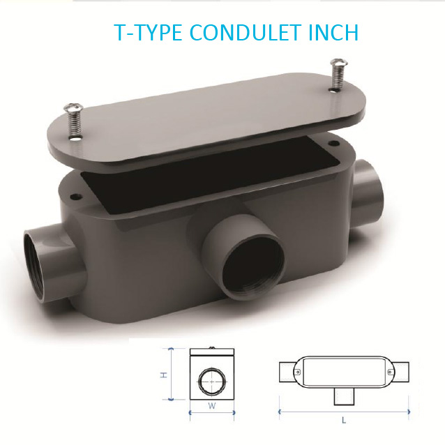 کاندولت سه راهی مستقیم اینچی (T-TYPE CONDULET INCH)